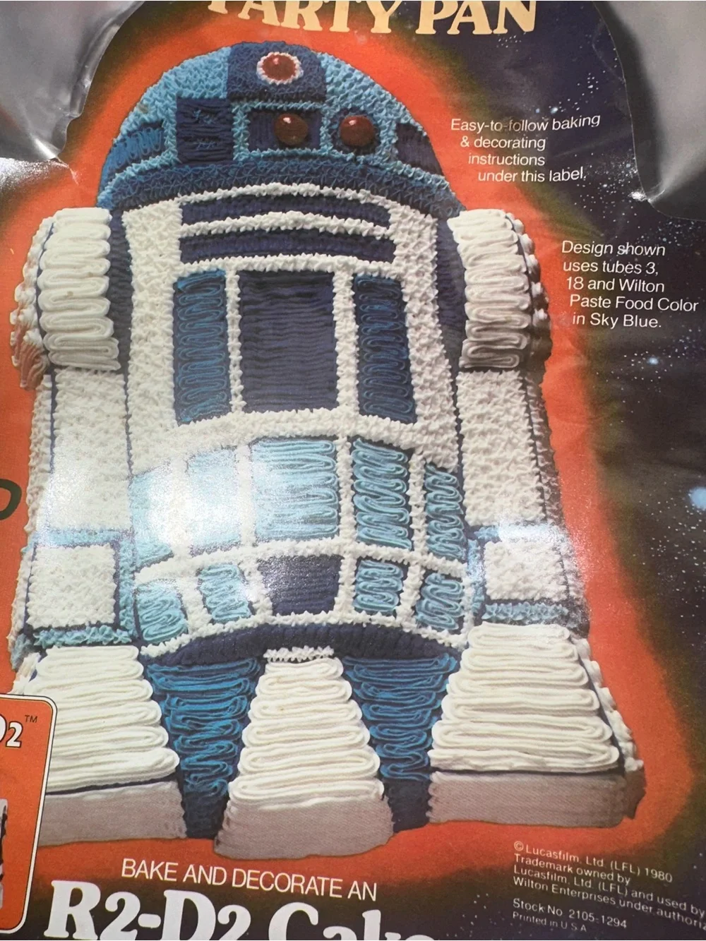 Wilton Cake Pan 1980 Star Wars R2-D2 The Empire Strikes Back w/Insert NEW UNUSED